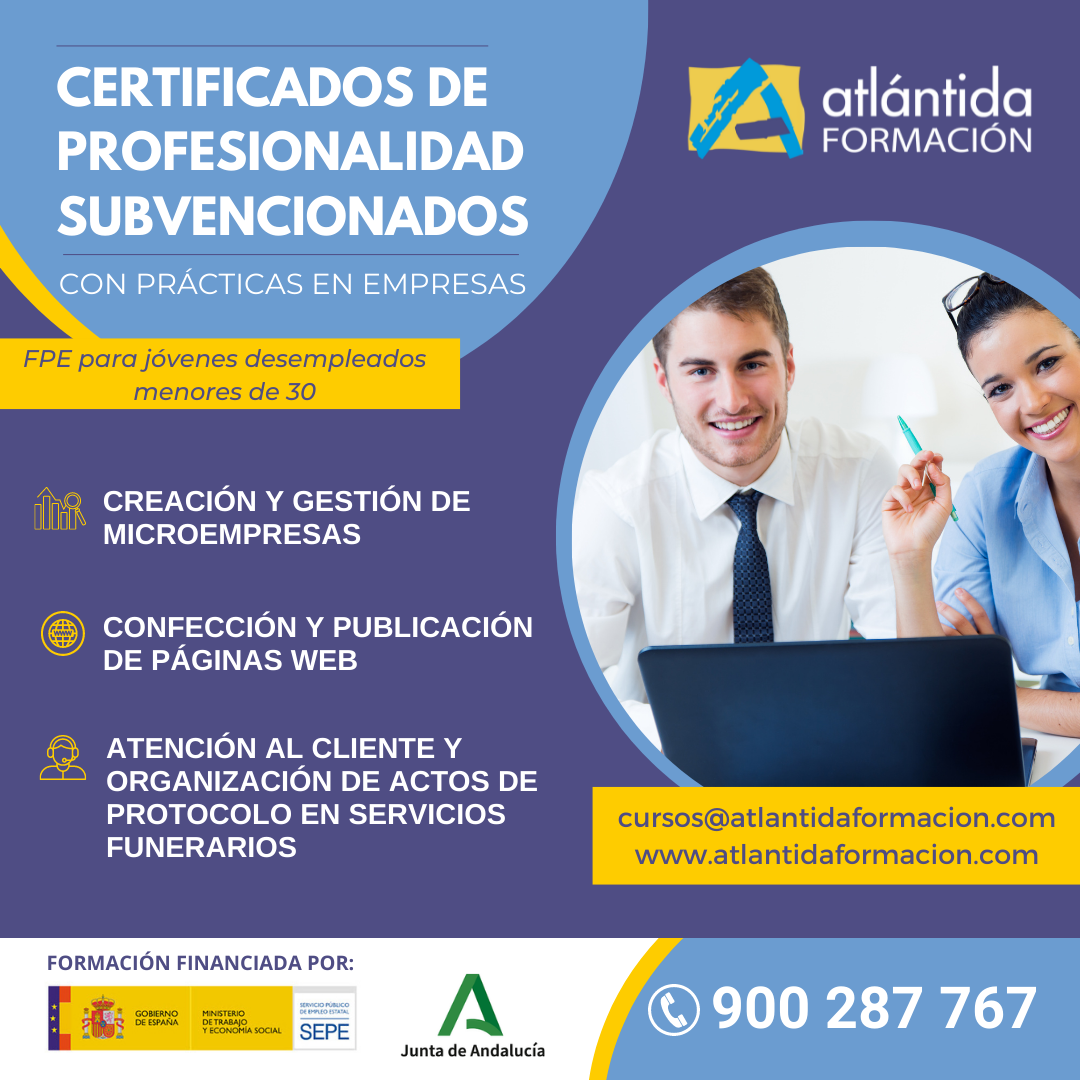 Certificados de profesionalidad subvencionados